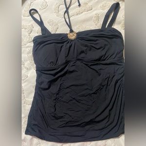 Michael Kors tankini swimsuit top and bottom in black size 18